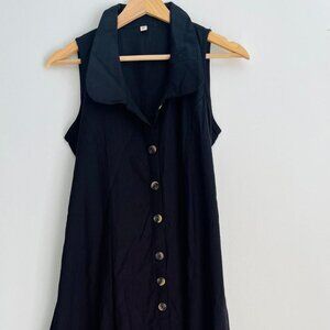 BRAND NEW Linen Cotton Blend Maxi Dress: Sleeveless A-Line Sundress